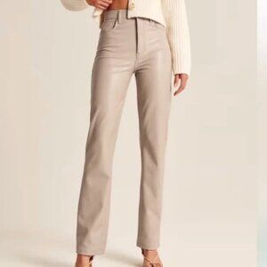 Abercrombie Vegan Leather 90s Straight Pant